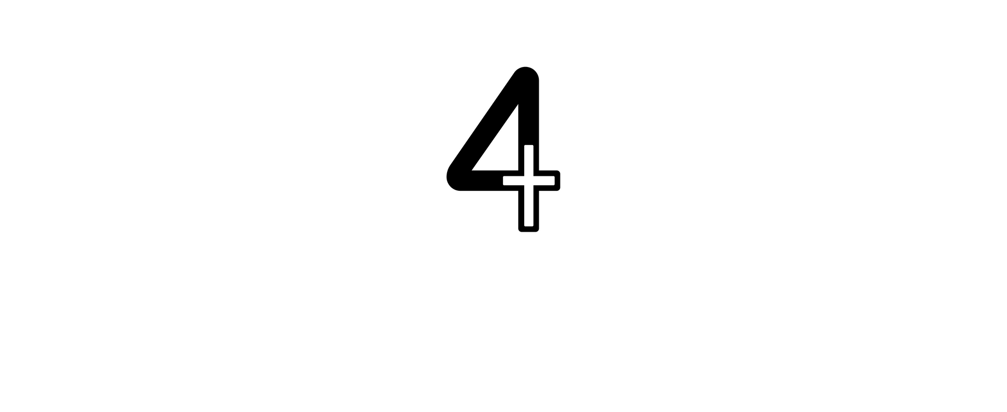 Threads 4 Catholics "4" Logo in black.